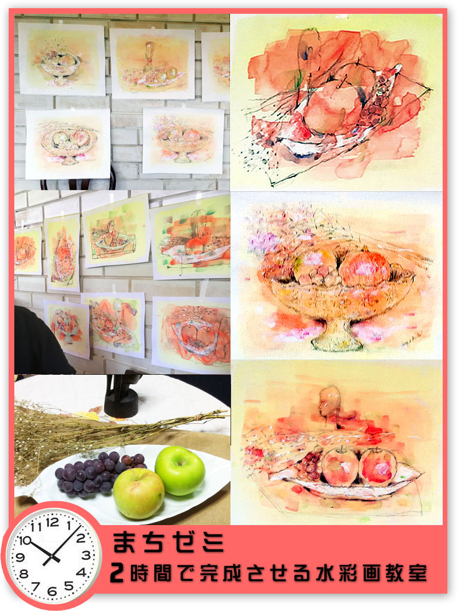 2時間で完成させる水彩画教室